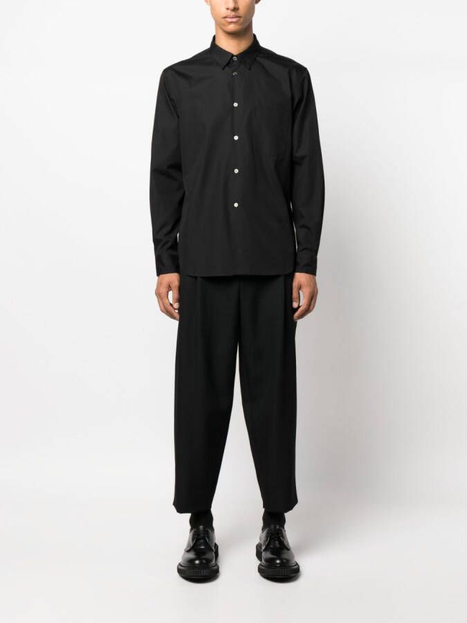 Comme des Garçons Homme Plus Overhemd met opgestikte zak Zwart