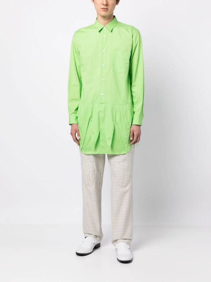 Comme des Garçons Homme Plus Overhemd met overlappend vlak Groen