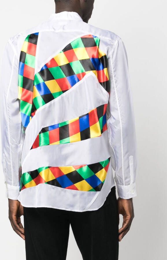 Comme des Garçons Homme Plus Overhemd met patchwork Wit