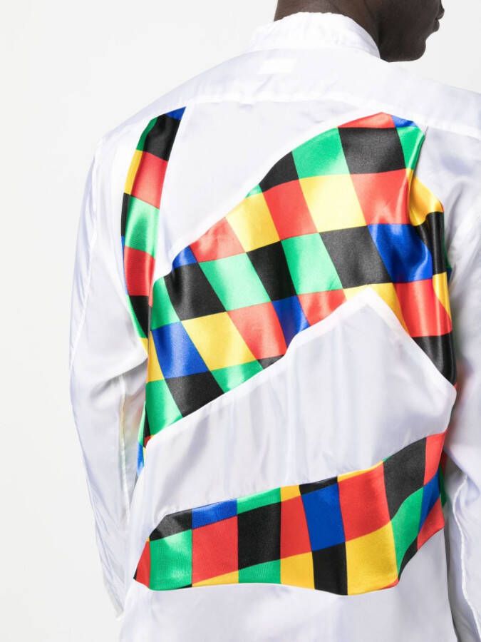 Comme des Garçons Homme Plus Overhemd met patchwork Wit