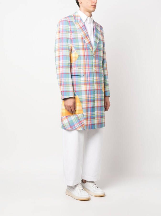 Comme des Garçons Homme Plus Jas met patchwork Blauw