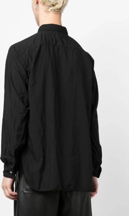 Comme des Garçons Homme Plus Overhemd met gespreide kraag Zwart