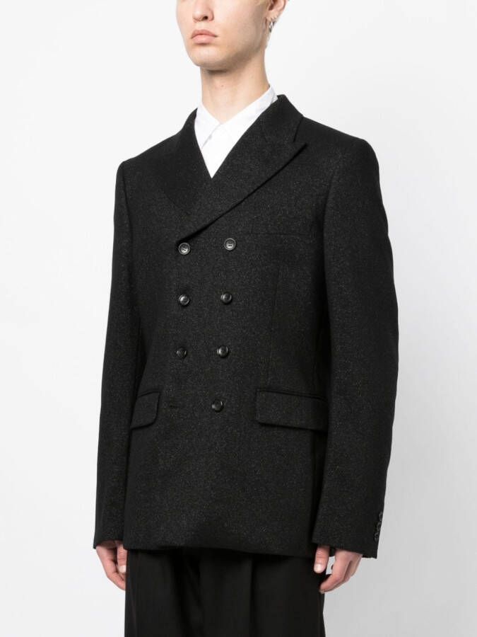 Comme des Garçons Homme Plus Blazer met textuur Zwart