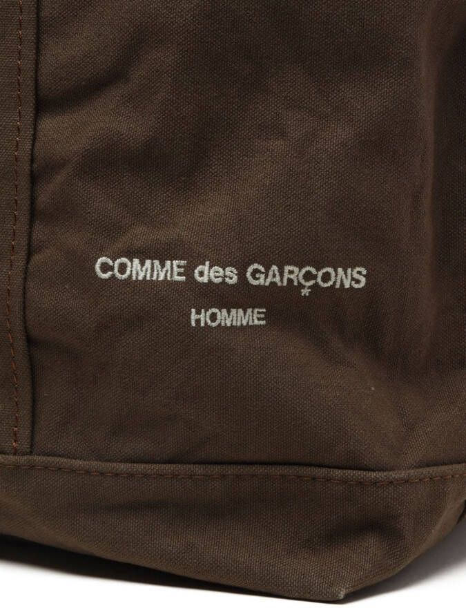 Comme des Garçons Homme Shopper met geborduurd logo Bruin