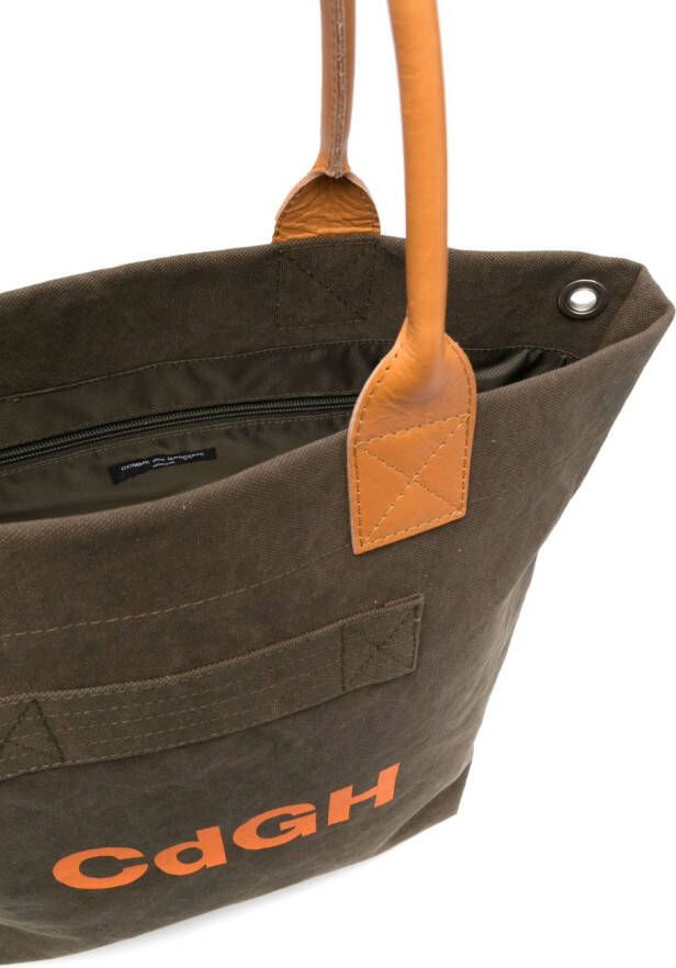 Comme des Garçons Homme Shopper met logoprint Groen