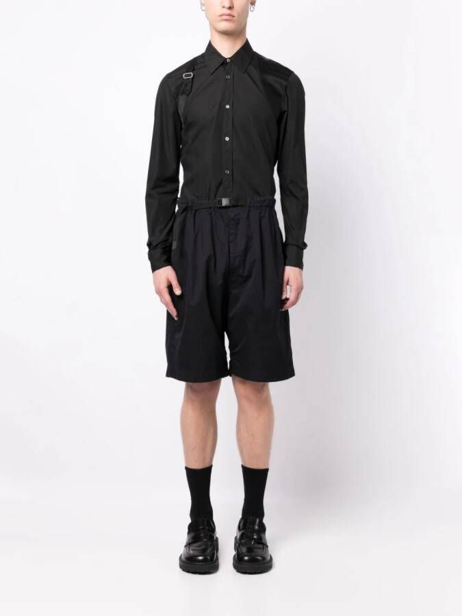 Comme des Garçons Homme Shorts met geplooid-detail Zwart
