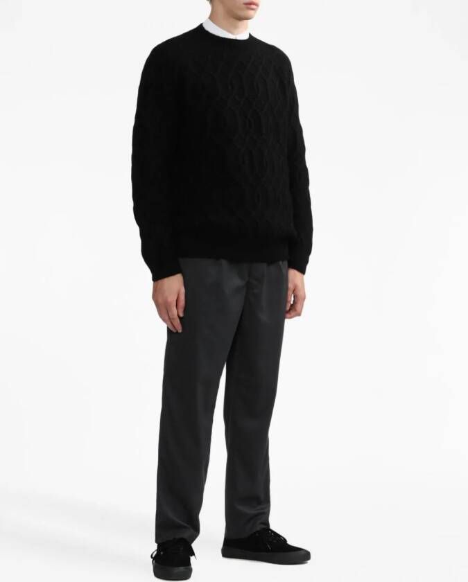 Comme des Garçons Homme Trui met geometrisch patroon Zwart