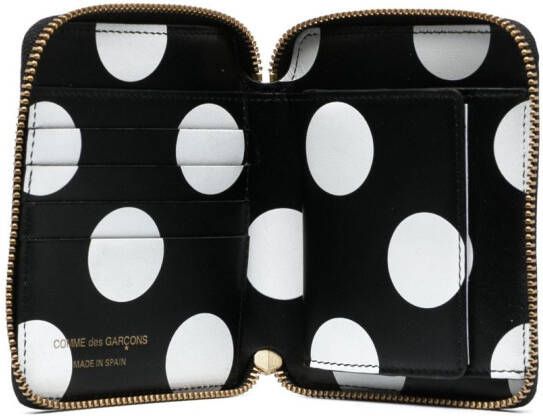 Comme Des Garçons Wallet Portemonnee van lakleer Zwart