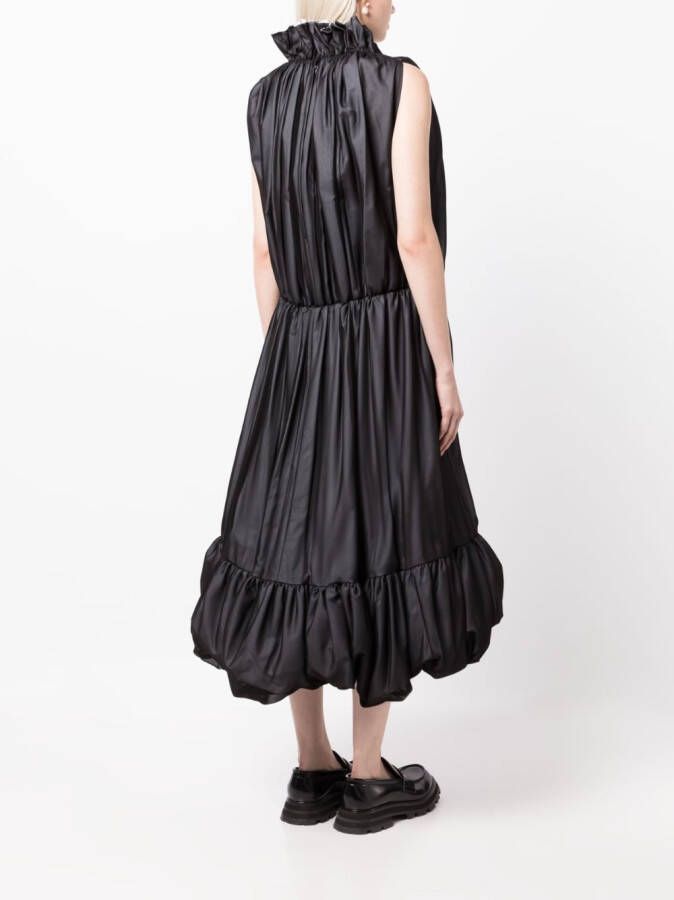 Comme Des Garçons Midi-jurk met hoge hals Zwart