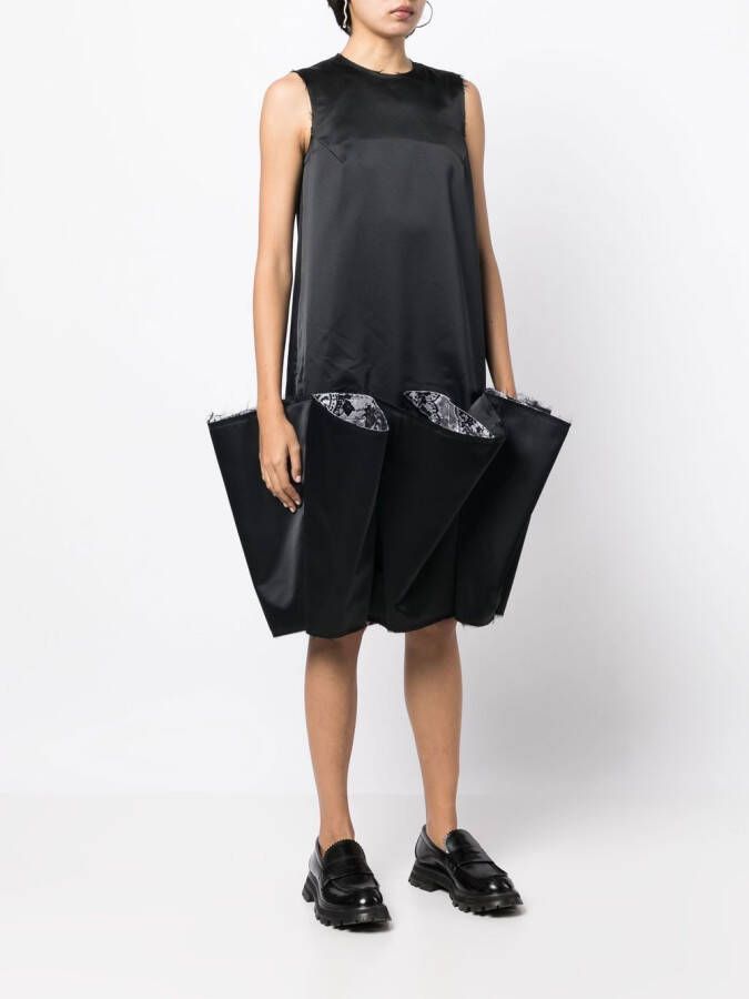 Comme Des Garçons Midi-jurk met meerdere zakken Zwart