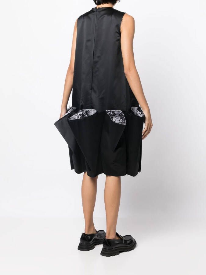 Comme Des Garçons Midi-jurk met meerdere zakken Zwart