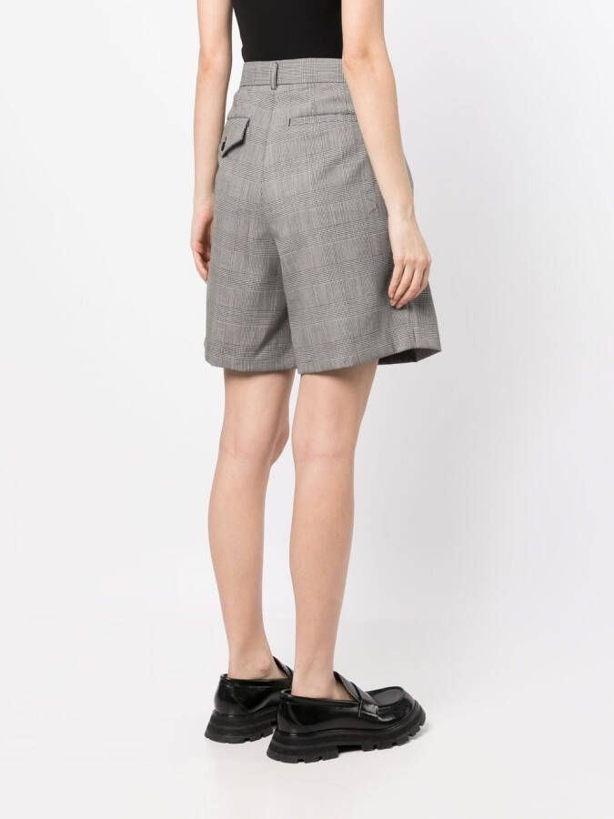 Noir Kei Ninomiya Shorts met gingham ruit Zwart