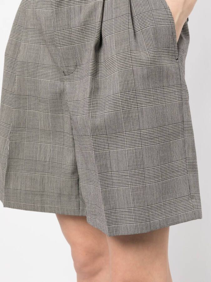 Noir Kei Ninomiya Shorts met gingham ruit Zwart