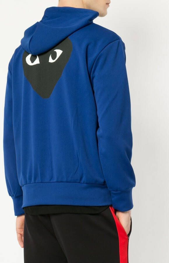 Comme Des Garçons Play Big Heart hoodie met logo Blauw
