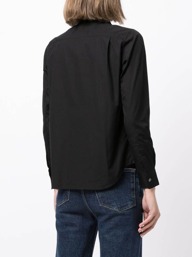 Comme Des Garçons Blouse met logo Zwart