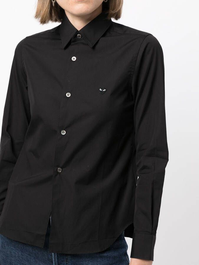 Comme Des Garçons Blouse met logo Zwart