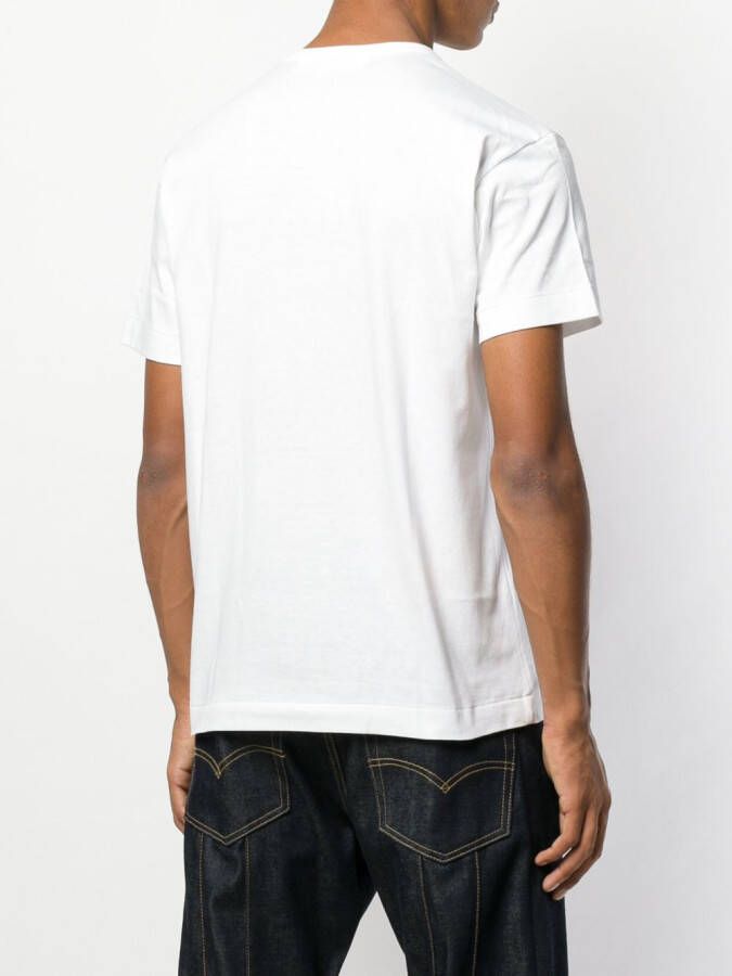 Comme Des Garçons Play contrast logo T-shirt Wit