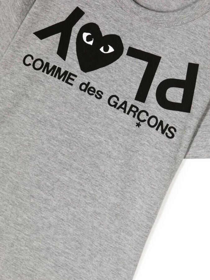 Comme Des Garçons Play Kids Katoenen T-shirt Grijs
