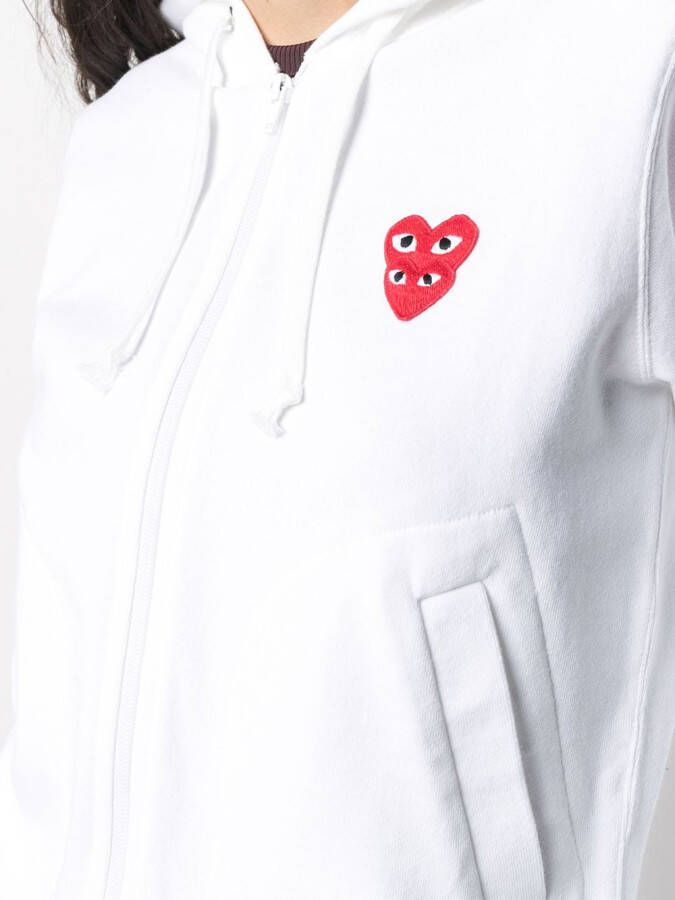 Comme Des Garçons Play Cropped hoodie Wit