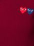 Comme Des Garçons Play double heart v-neck jumper Rood - Thumbnail 5