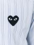 Comme Des Garçons embroidered heart striped shirt Blauw - Thumbnail 5