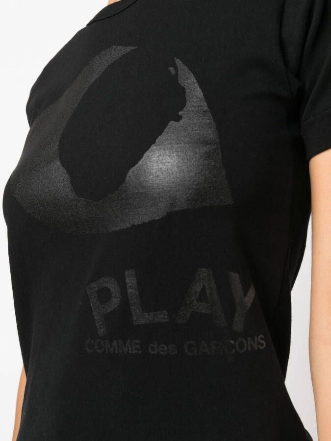 Comme Des Garçons Play eye print T-shirt Zwart