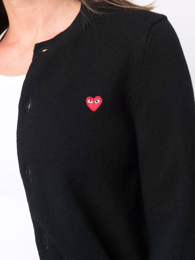 Comme Des Garçons Play Fijngebreid vest Zwart