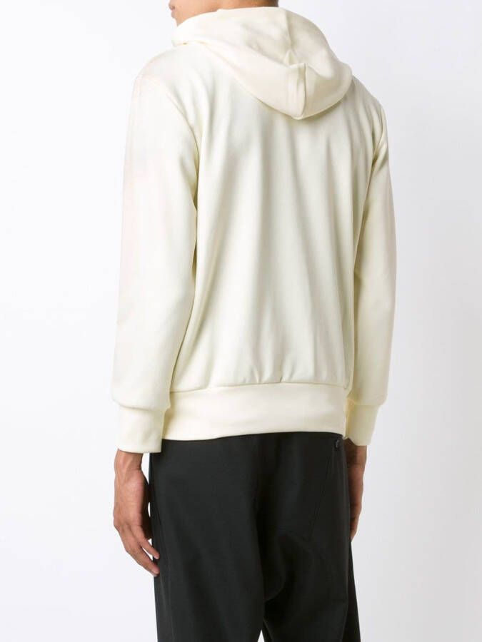 Comme Des Garçons Play geborduurde hoodie met ritssluiting Wit