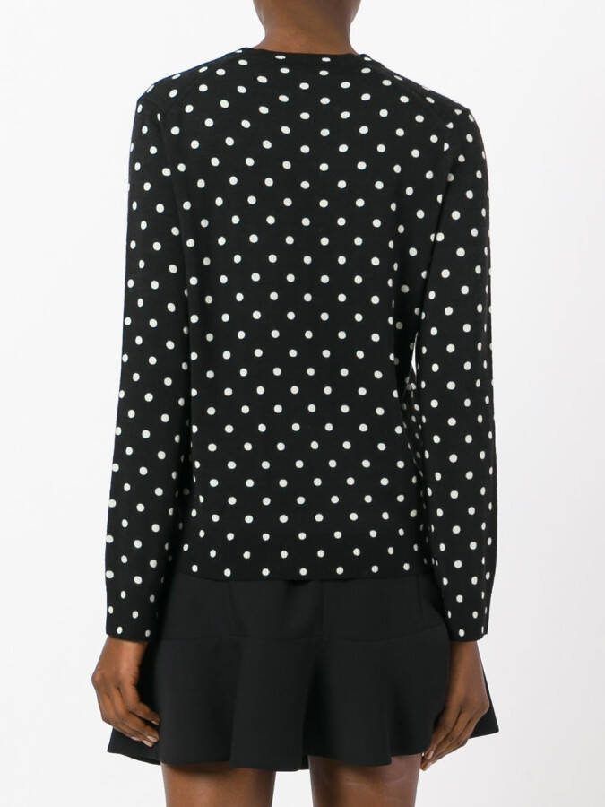 Comme Des Garçons Play gebreide polka dot trui Zwart