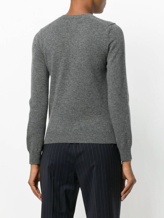 Comme Des Garçons Play gebreide trui met hartlogo Grijs