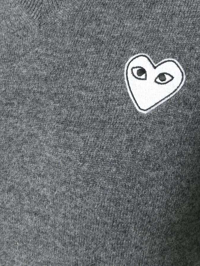 Comme Des Garçons Play gebreide trui met hartlogo Grijs
