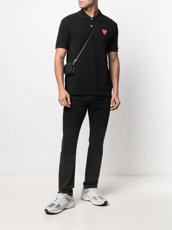 Comme Des Garçons Play Gelaagd poloshirt Zwart