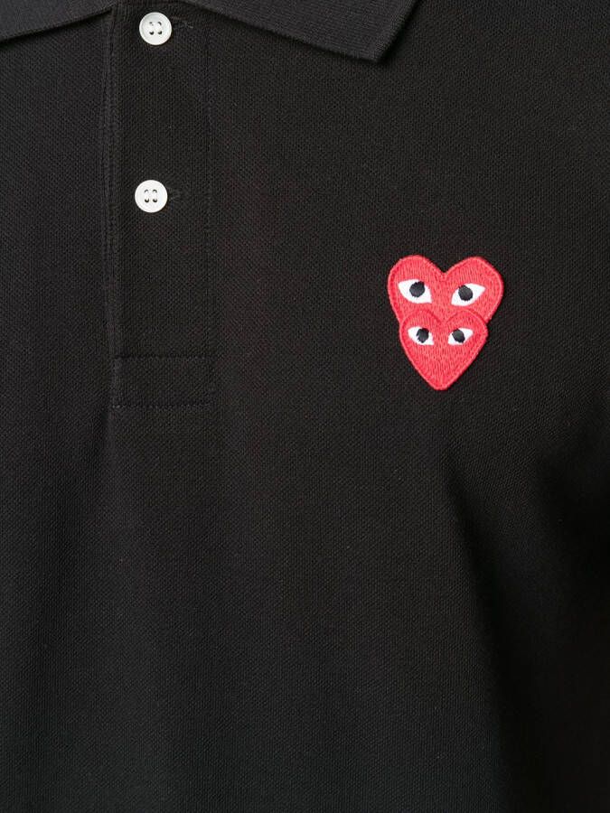 Comme Des Garçons Play Gelaagd poloshirt Zwart