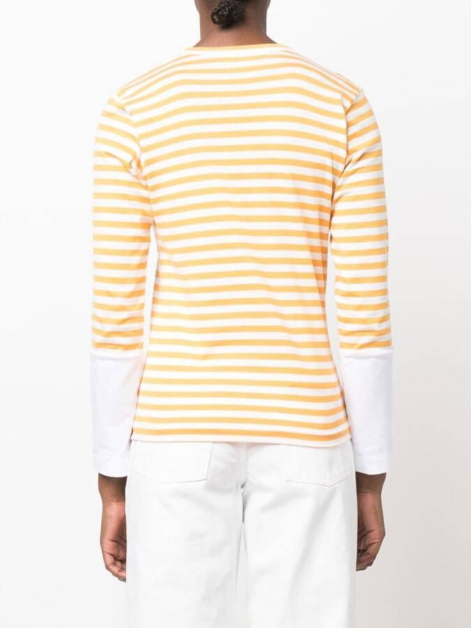 Comme Des Garçons Play Gestreept T-shirt Geel