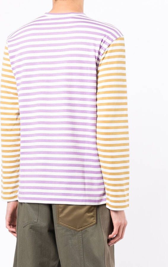 Comme Des Garçons Play Gestreept T-shirt Paars