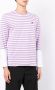 Comme Des Garçons Play Gestreept T-shirt Paars - Thumbnail 3