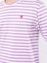 Comme Des Garçons Play Gestreept T-shirt Paars - Thumbnail 5