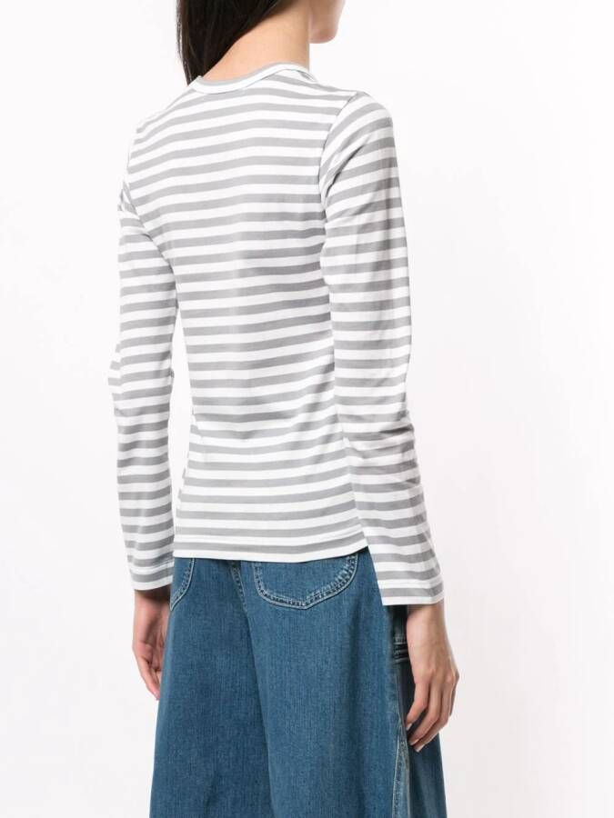 Comme Des Garçons Play Gestreepte top Grijs