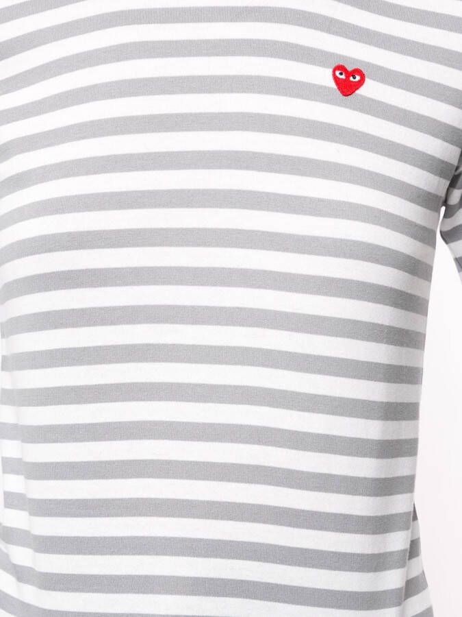 Comme Des Garçons Play Gestreepte top Grijs