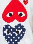 Comme Des Garçons Play harten bedrukt T-shirt Wit - Thumbnail 5