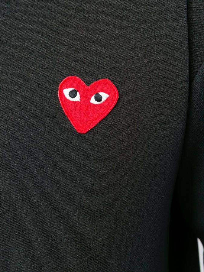 Comme Des Garçons Play heart-patch zip-up hoodie Zwart