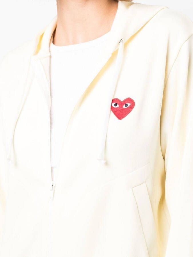 Comme Des Garçons Play heart logo hoodie Wit