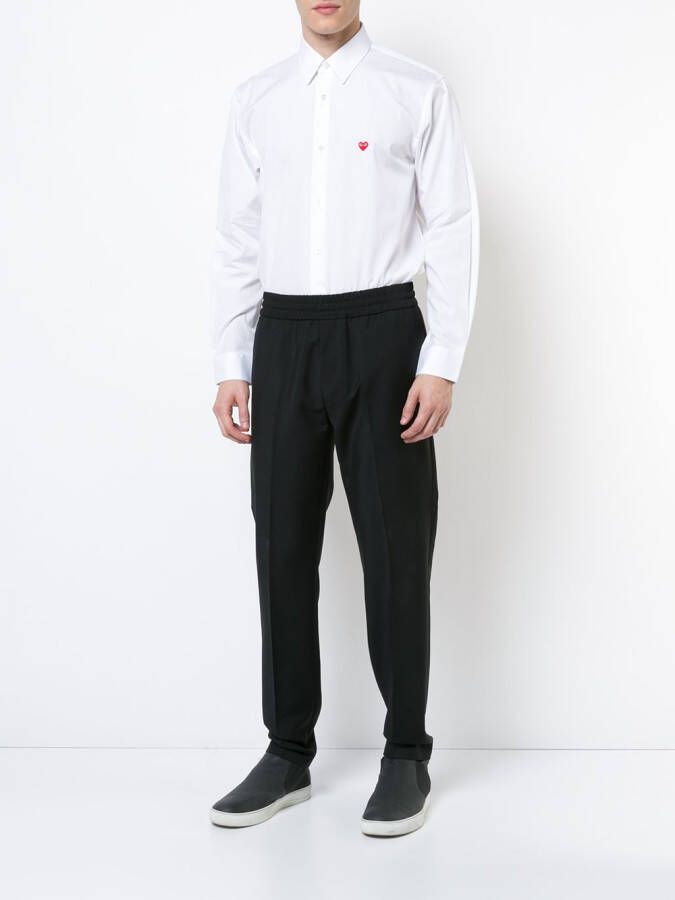 Comme Des Garçons Play heart logo shirt Wit