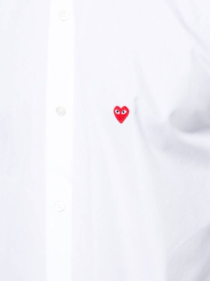 Comme Des Garçons Play heart logo shirt Wit