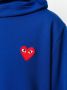 Comme Des Garçons Play heart logo trekkoord hoodie Blauw - Thumbnail 5