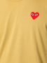 Comme Des Garçons Play heart patch T-shirt Geel - Thumbnail 5