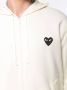 Comme Des Garçons Play hoodie met heart logo en rits Beige - Thumbnail 5