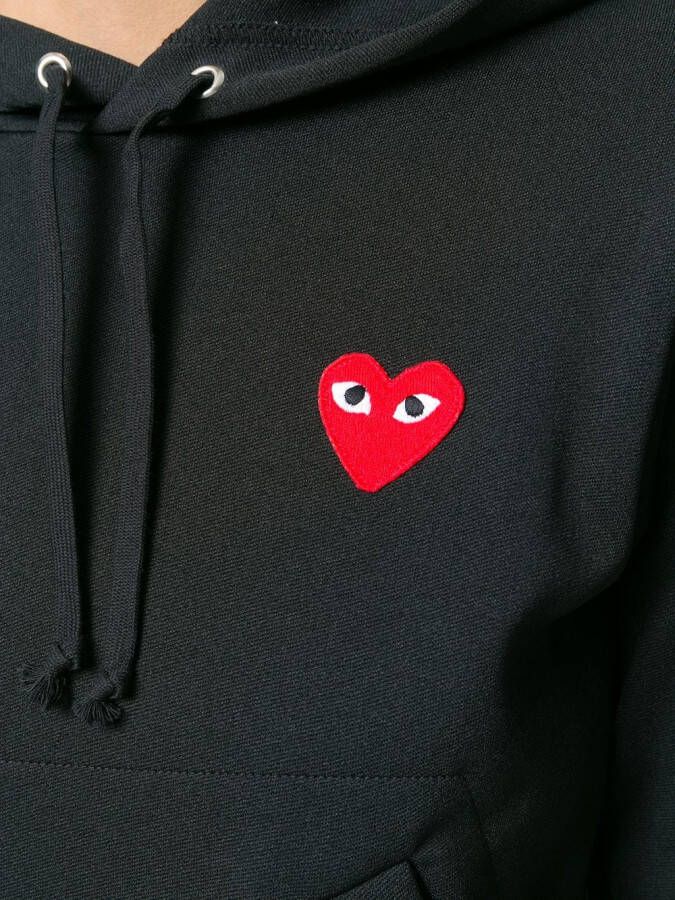 Comme Des Garçons Play hoodie met logo Zwart