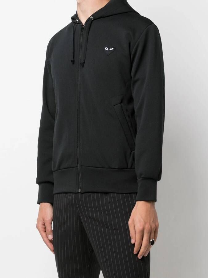 Comme Des Garçons Play Hoodie met logoprint Zwart