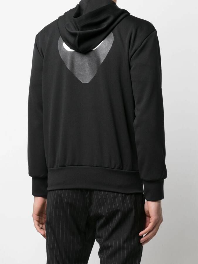 Comme Des Garçons Play Hoodie met logoprint Zwart